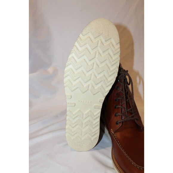 NISOLO MEN'S EVERYDAY LACE UP LEATHER BOOTS BRANDY $280 NWOB - Picture 5 of 5